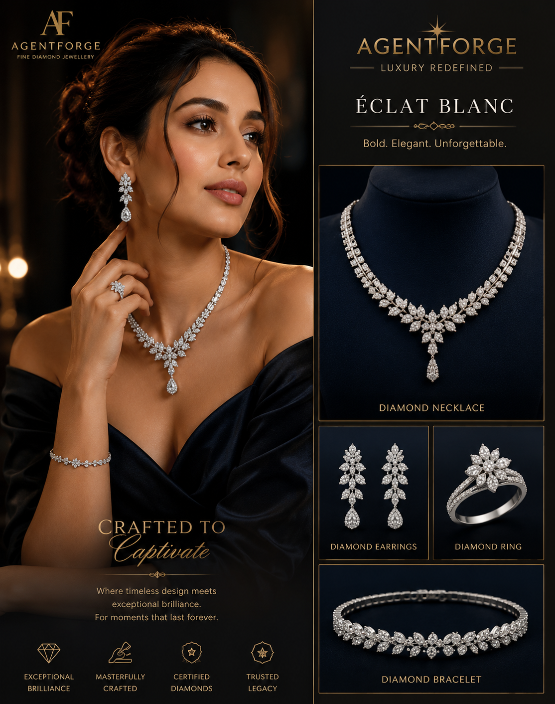 Jewellery Design 18 — AI-generated jewellery visual created with AgentForge AI