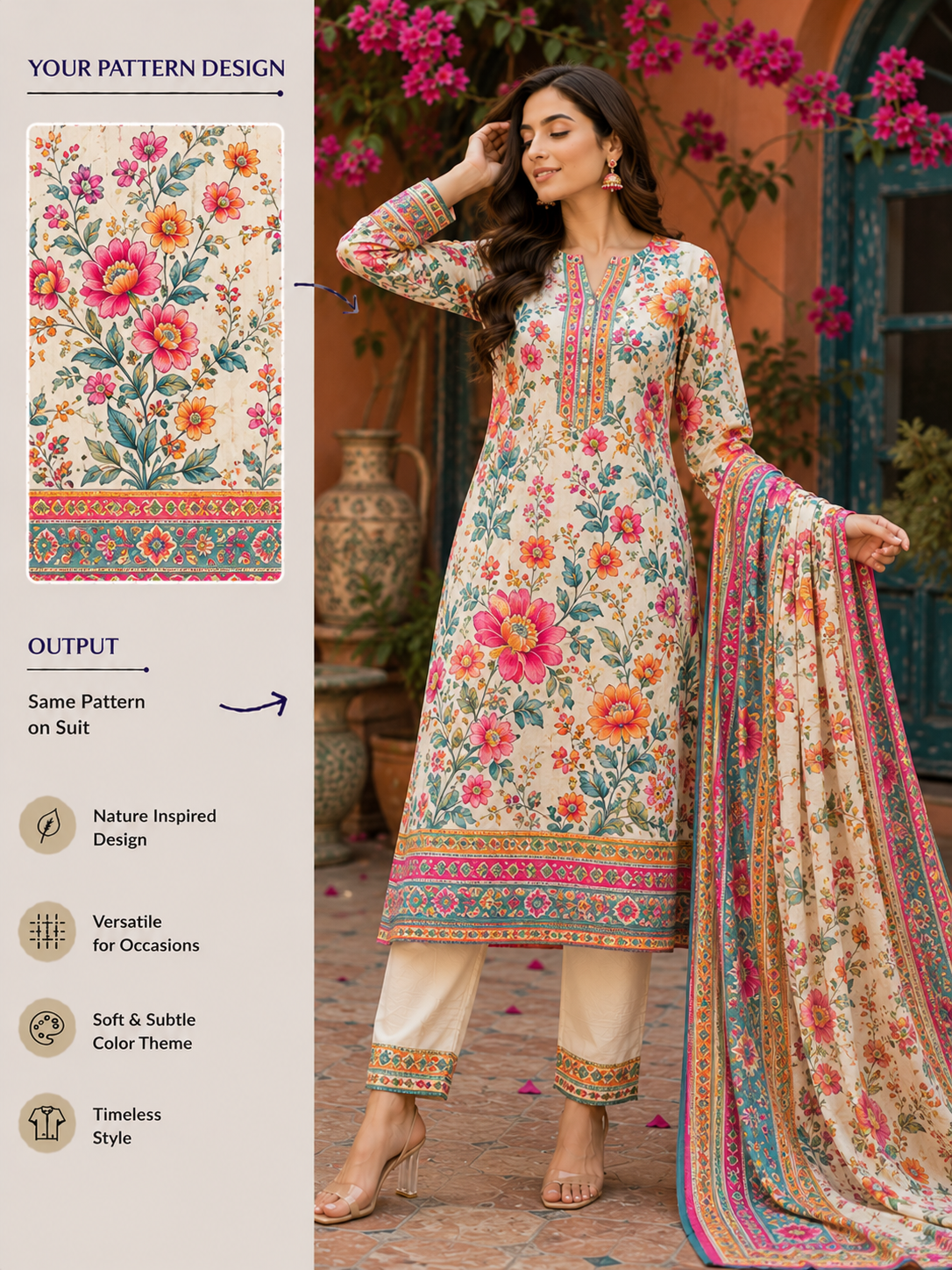Textile Design 22 — AI-generated textile visual created with AgentForge AI
